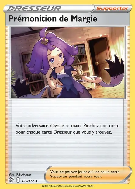 Reverse Prémonition de Margie 129/172 F