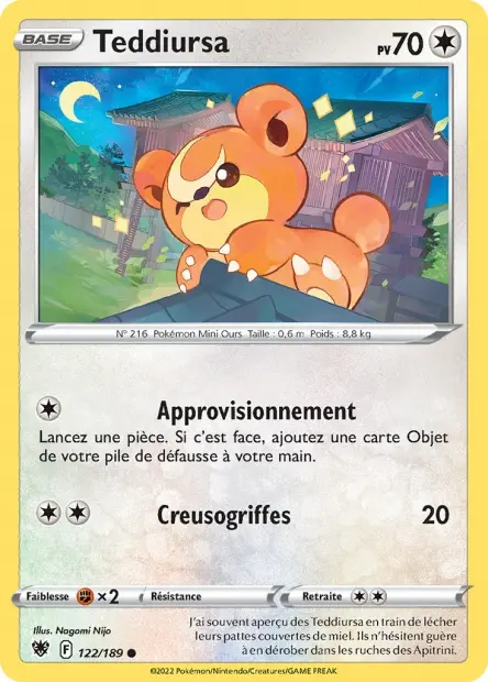 Reverse Teddiursa 122/189 F