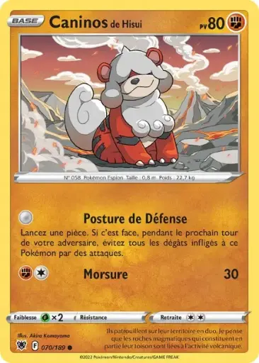 Reverse Caninos de Hisui 070/189 F