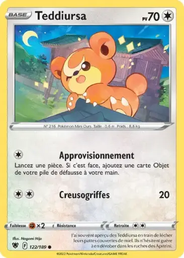 Reverse Teddiursa 122/189 F