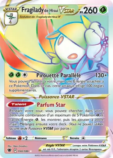 Fragilady de Hisui 190/189 Full Art raimbow