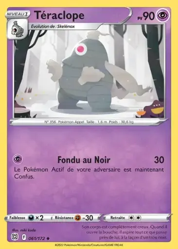 Reverse Téraclope 061/172 F